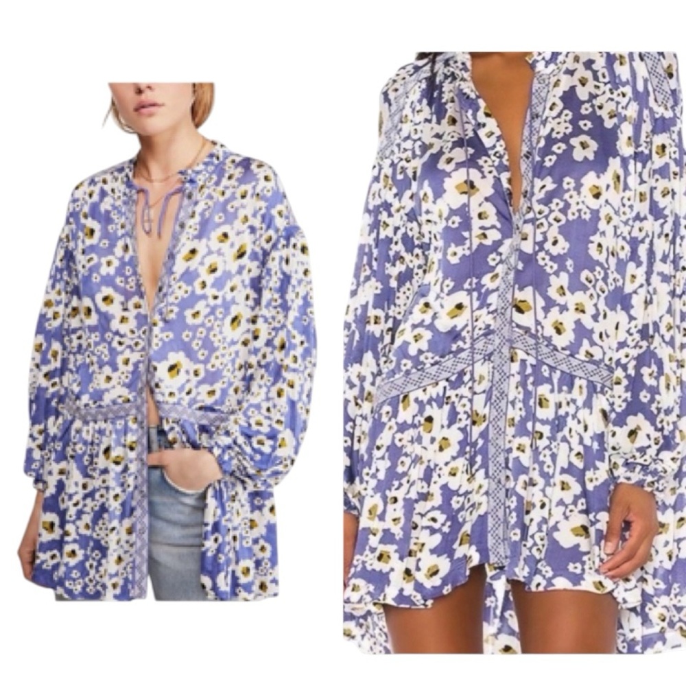 Free People Oversized Love Letter Tunic Blouse/Dress Size M